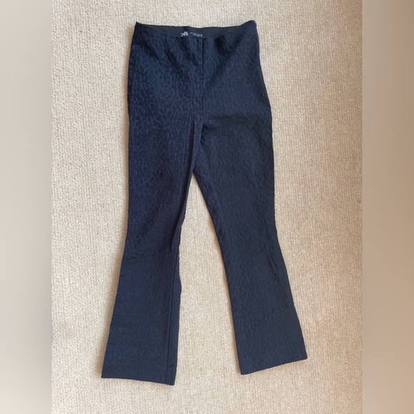 Zara pants mini flare leopard cheetah printed crop pants - Picture 5 of 7